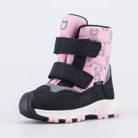 254833-41 роз-чер ботинки малодетская Комбинирован.